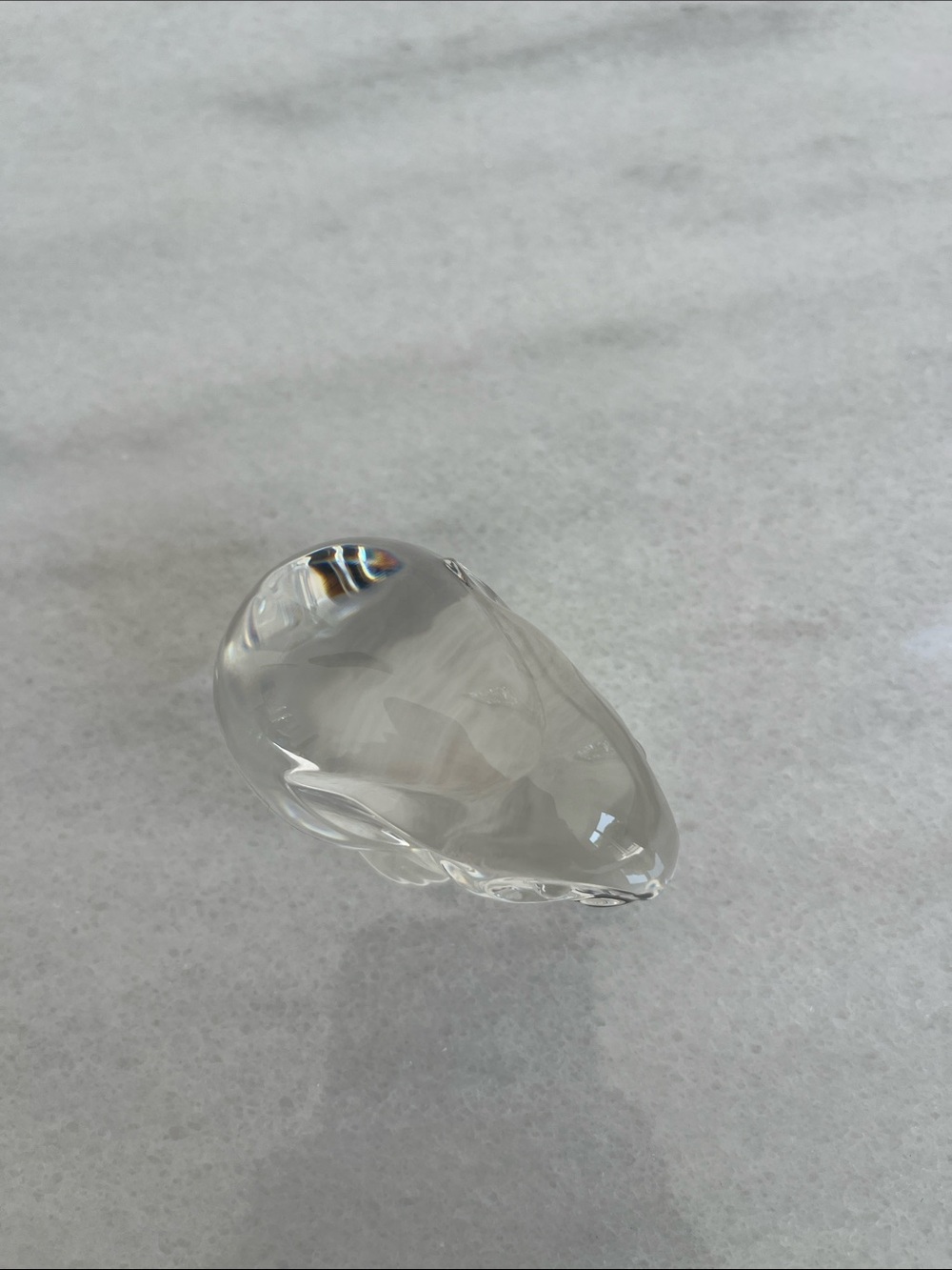 Steuben Signed Glass Crystal Bunny Hand Palm Cooler Collectible Figurine - Picture 6 of 11